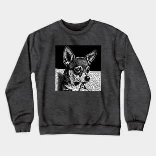Chihuahua in Pen and Ink Crewneck Sweatshirt